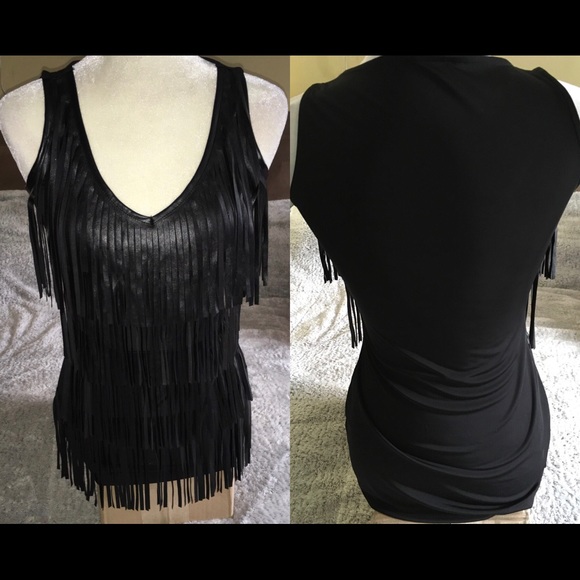 Cache black tassel shirt XS - Picture 1 of 3